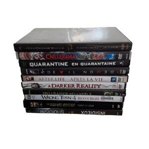 Horror Movie DVD Bulk Lot Texas Chainsaw Hellraiser Chillerama Quarantine Devil